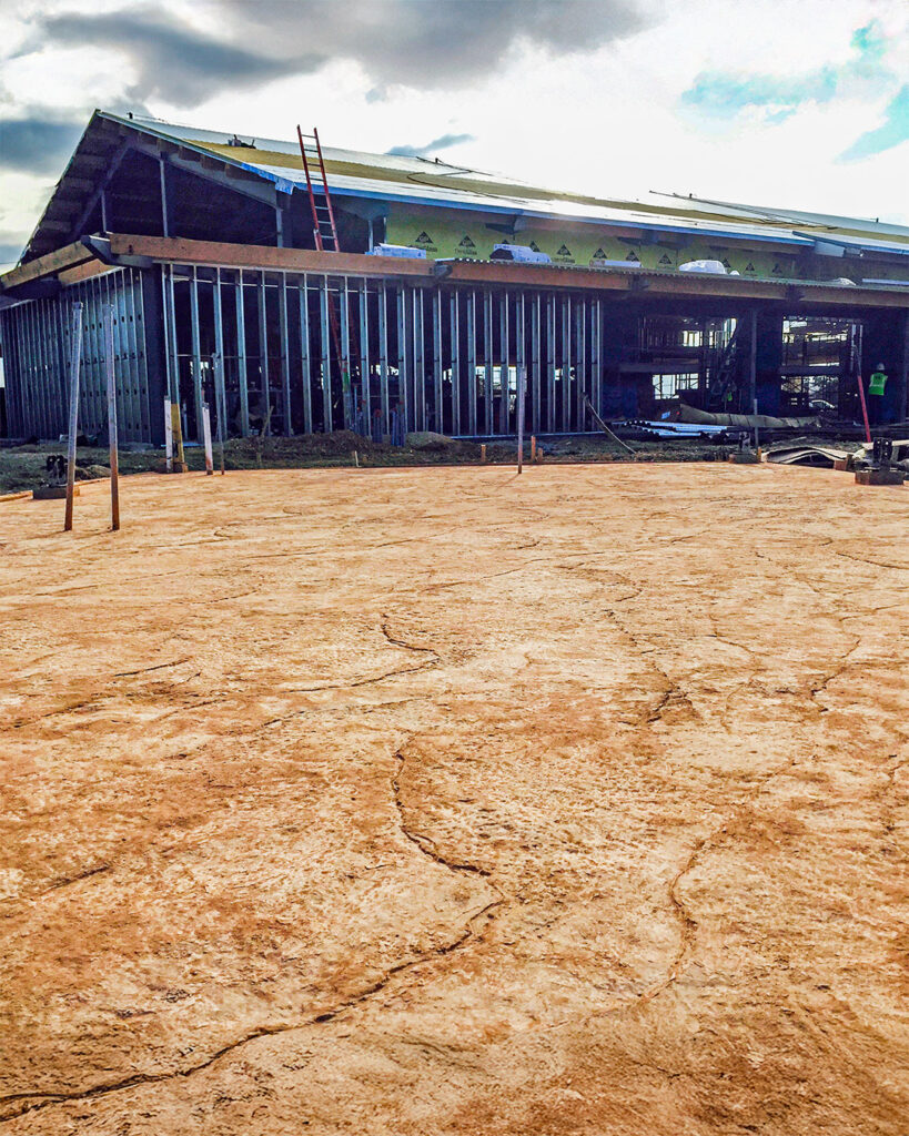 Stamped Concrete Business Patio in San Antonio Texas